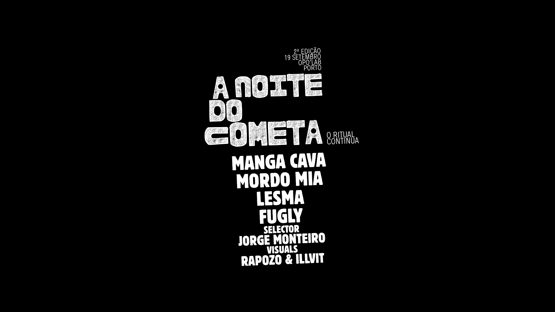 Cartaz do Capítulo II — A Noite do Cometa, 19 de setembro de 2026, OPO’LAB, Porto